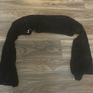 black crochet long sleeve